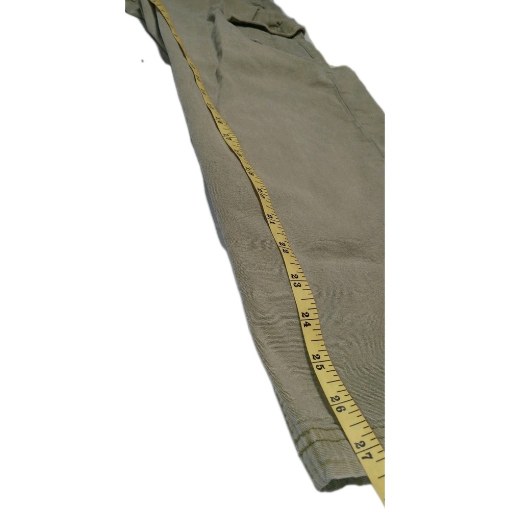 American Eagle Cargo Pants Womens 16 Tan Stretch Utility Casual Wide Leg - Picture 5 of 13